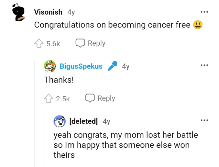 This Redditor is congratulating the OP