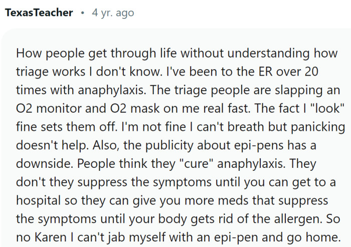 People simply don't know how triage works