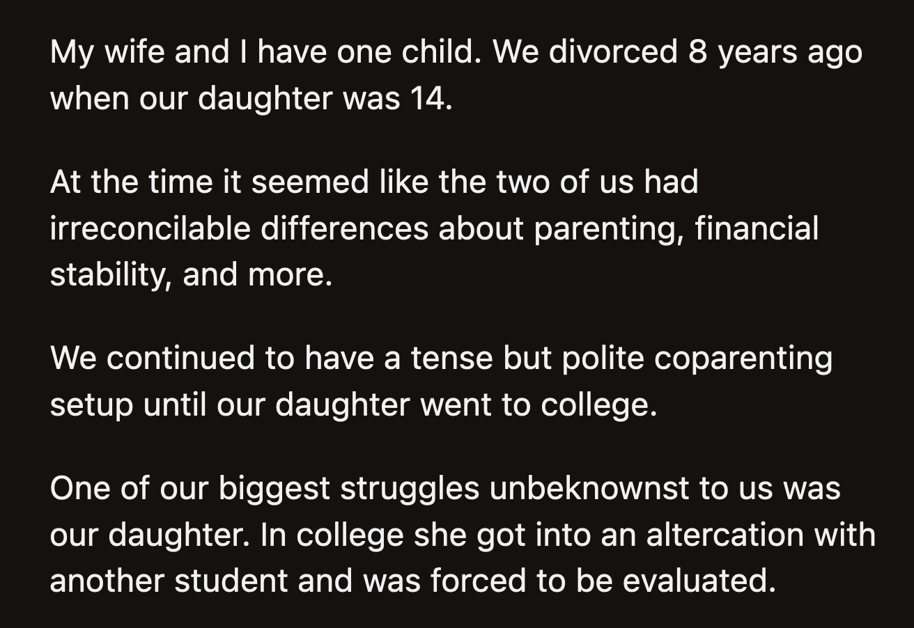 They planned an intimate ceremony, just the two of them. Select friends and relatives knew. Their daughter wasn't one of them.