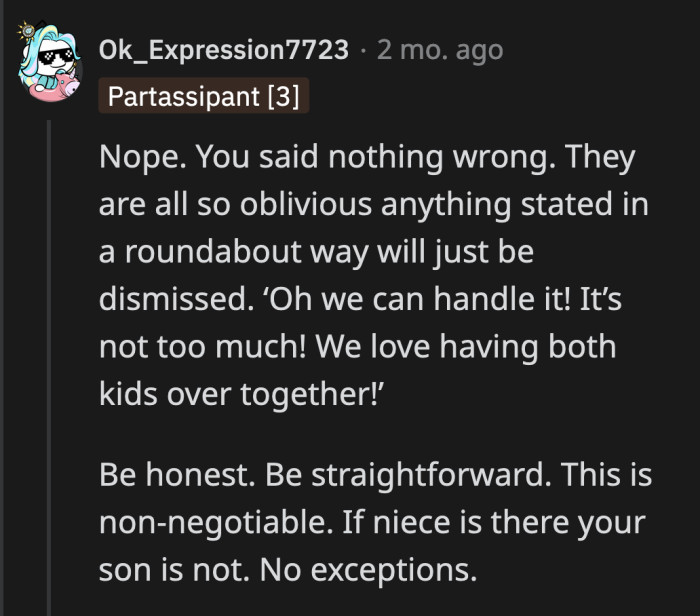 OP shouldn't bow down to the pressure coming from her in-laws