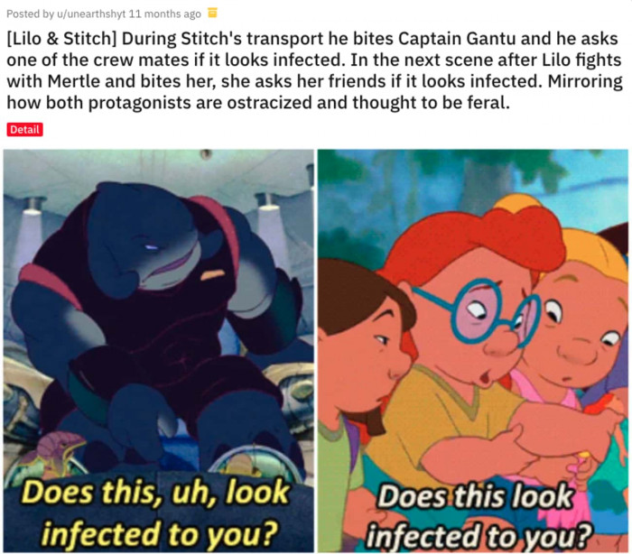 15. Stitch and Lilo are mirror images of each other