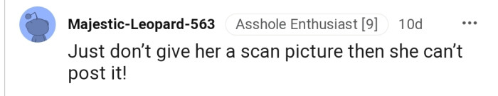 OP might need to keep her scan photos private