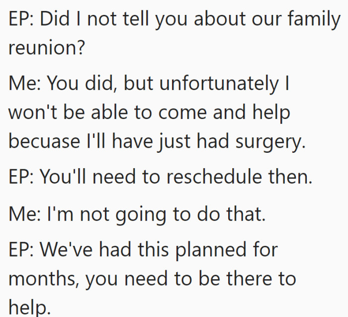 Then she goes into the conversation between her and the entitled parents, which is when they were told about the cancer treatment.
