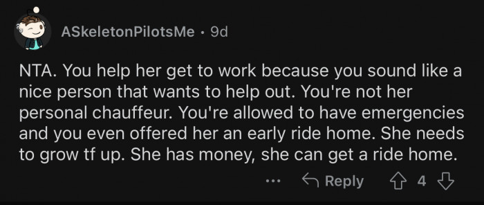 OP is not responsible for every aspect of the roommate's life.