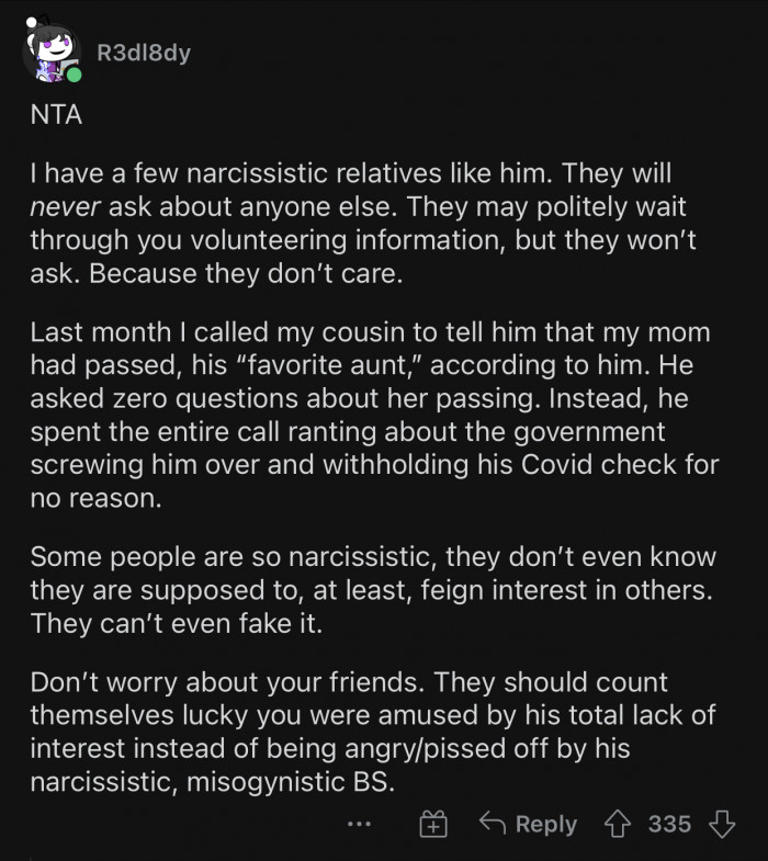 Some people don't even bother showing genuine interest in others.