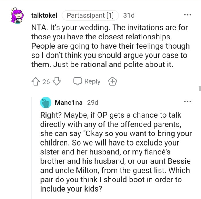 Just being polite and rational about it