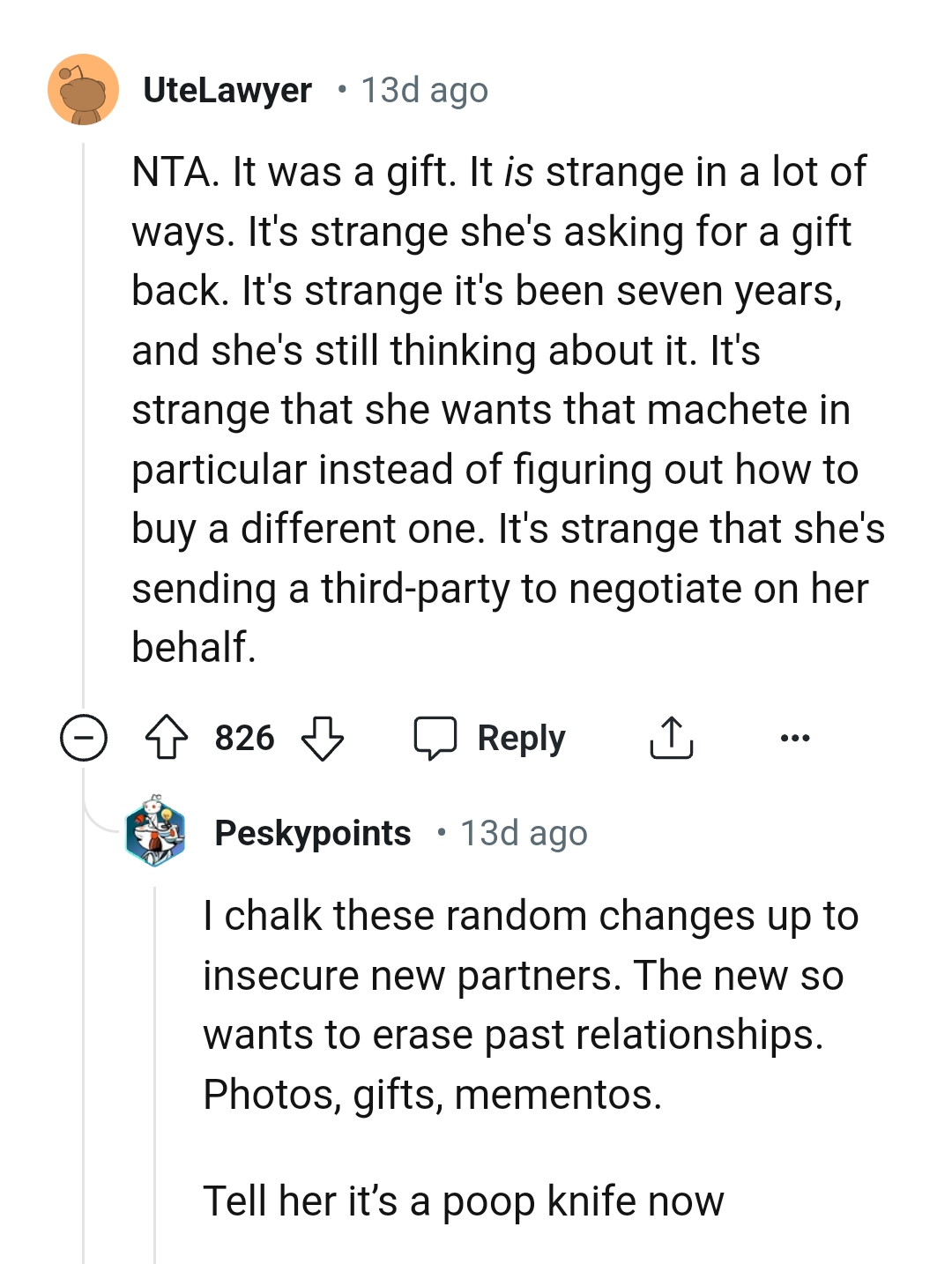 It's strange that she's sending a third party