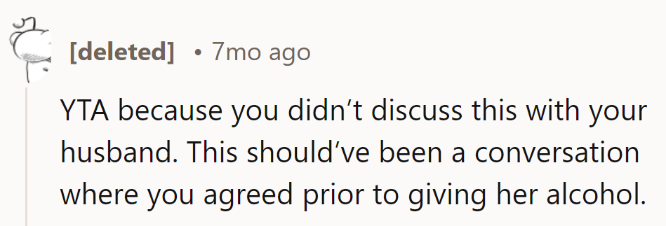 YTA. Parenting is a two-person job; discussing with the spouse first is key.