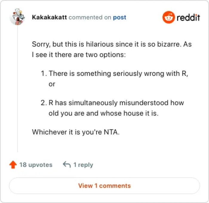 Maybe the guy just couldn't believe that he's living in the OP's home.