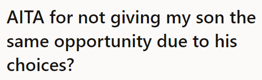 Here is the OP's dilemma