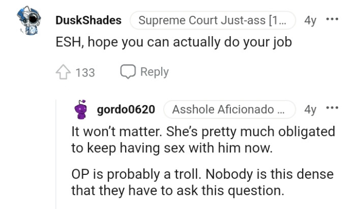 She's pretty much obligated to continue in her line of action