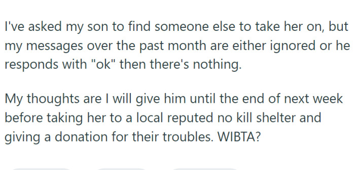 OP wants the dog out