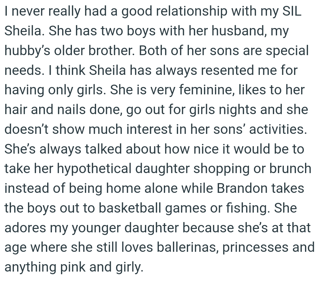 She’s always talked about how nice it would be to take her hypothetical daughter shopping