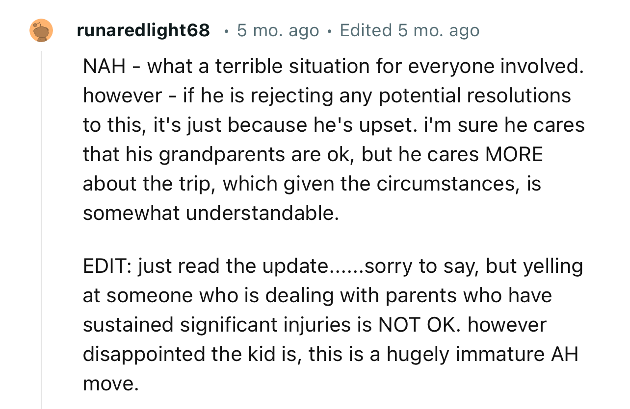 “If He Is Rejecting Any Potential Resolutions to This, It's Just Because He's Upset. I’m Sure He Cares That His Grandparents Are Okay.”