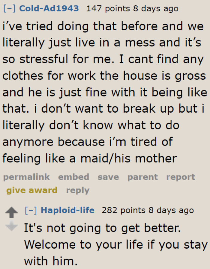 The OP chooses to stay. Yikes!