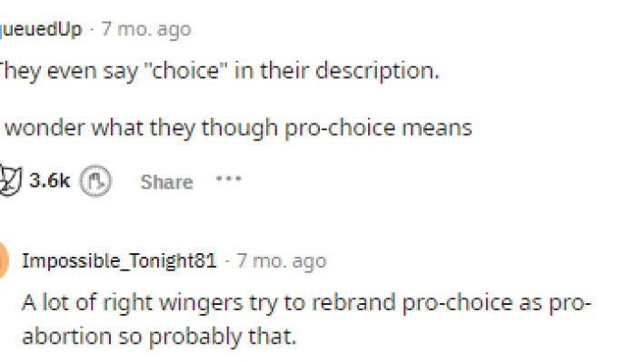 This is the part that we don't understand because it clearly states 'choice' there, but maybe they feel like they are more Switzerland than anything; who knows.