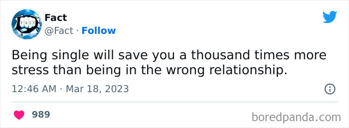 34. Being single vs. being in a relationship