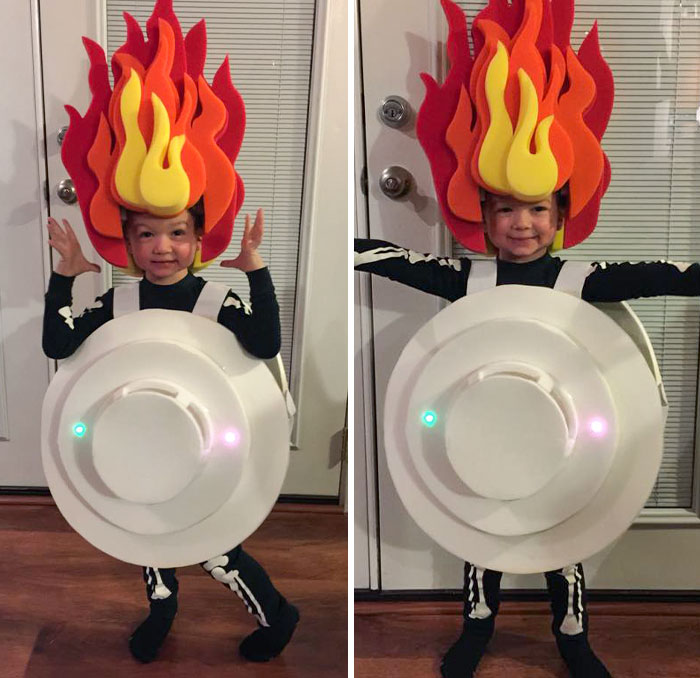11. My Son Wanted To Be A Smoke Detector For Halloween - What Do You All Think?