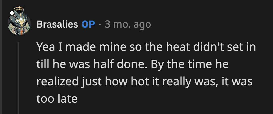 OP knows his spice, and it paid off.