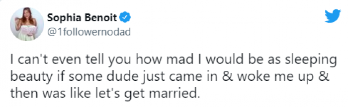 12. Sleeping Beauty did not hesitate to marry this complete stranger.