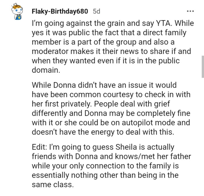 People deal with grief differently, and OP's friend may be fine with it