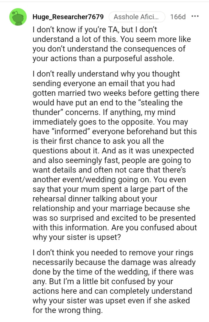 The OP Doesn't Understand the Consequences of His Actions