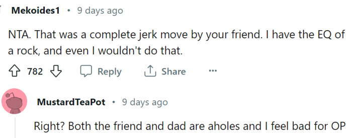 Redditors feel bad for OP