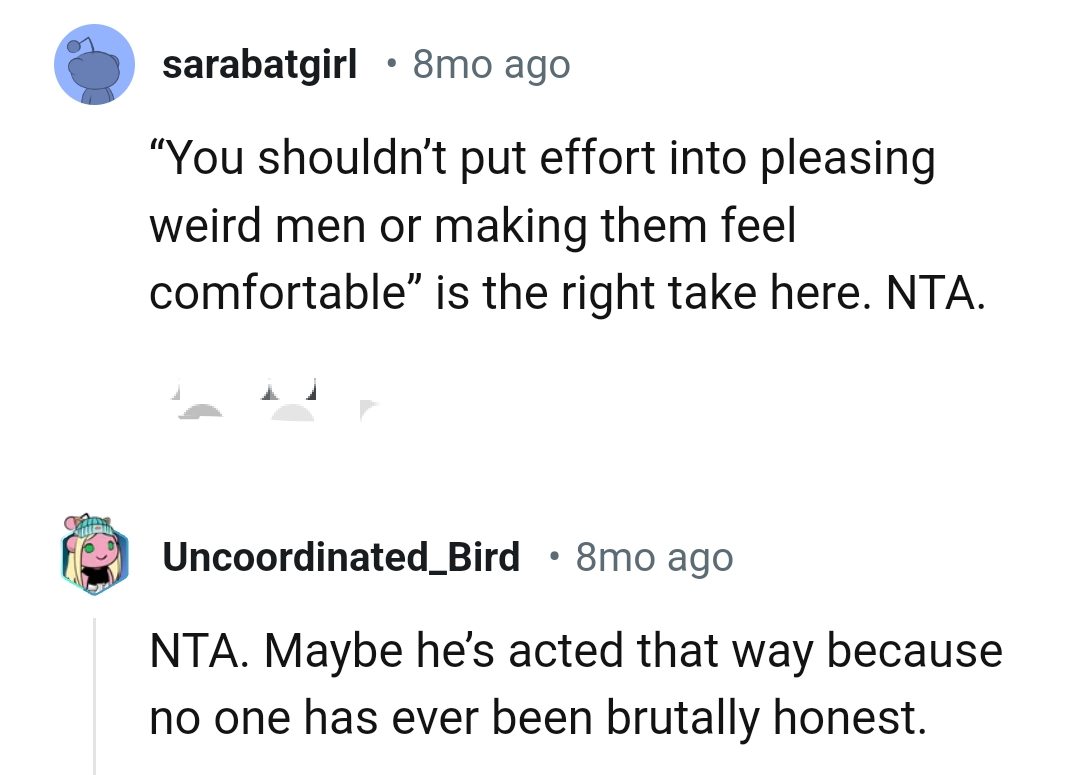 Let's head into the comments section and find out what other Redditors have to say regarding the story