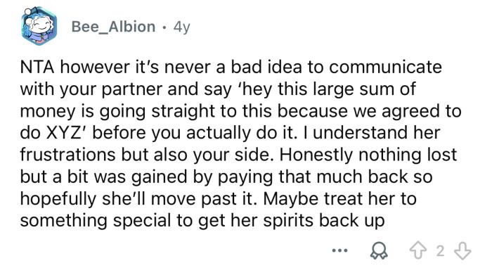 Both sides are valid.