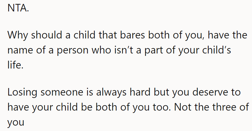 A Redditor said the OP was not wrong for not liking the idea.