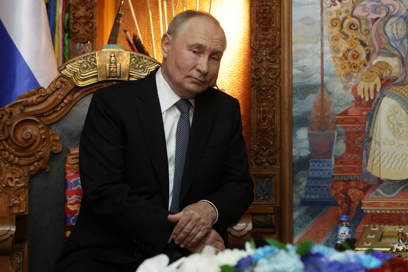 The Russian President Vladimir Putin in Mongolia