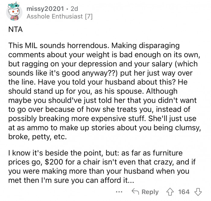 That extra comment was completely unnecessary and unwarranted.