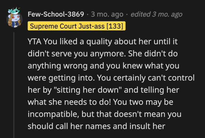 He also shouldn't be with his girlfriend or any woman, as a matter of fact