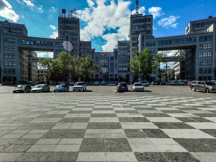 6. Derzhprom - Iconic Soviet Constructivist Building in Kharkiv, Ukraine.