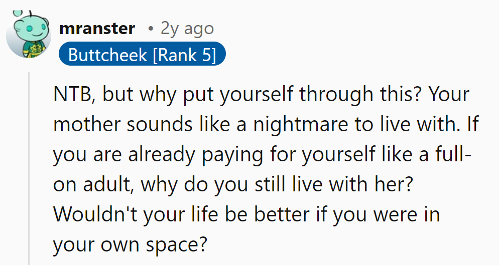 Swap mom's chaos for her space. Her rules, her peace—no more mom-ster.