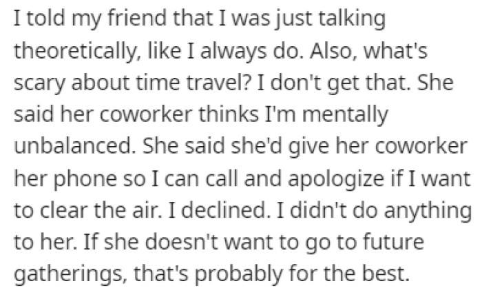 OP declined to apologize because they don't believe they did anything wrong that night