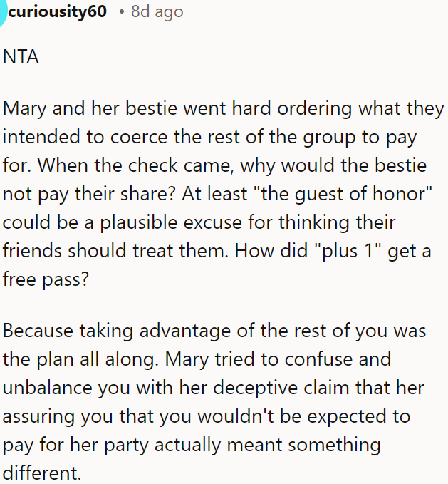 Mary tried to deceive the group with a misleading excuse.