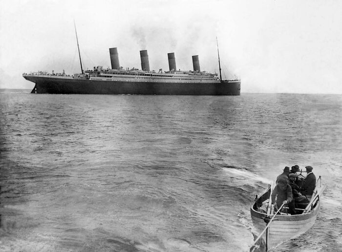 The Rms Titanic On April 11, 1912, In Queenstown, Ireland, Just Before Crossing The Atlantic Ocean