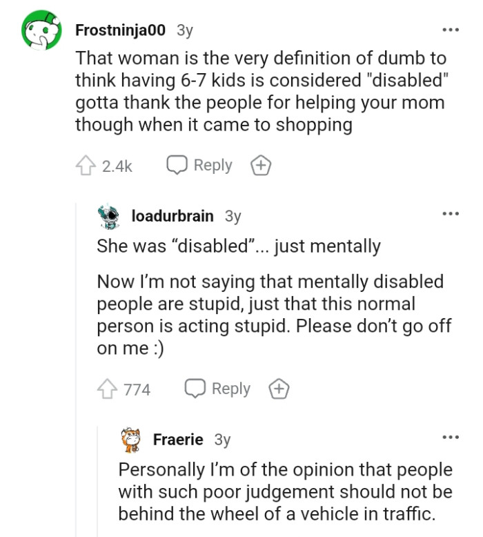 The Reddit post had hundreds of comments and here are some of the most upvoted ones