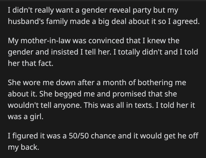 OP's MIL hissed at her for making her look like a fool. OP reminded her of her promise, which the mother-in-law denied ever making.