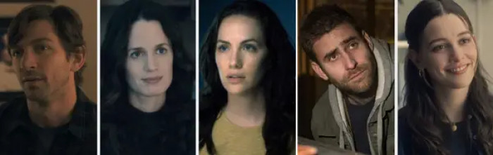 18. Steven (Michiel Huisman), Shirley (Elizabeth Reaser), Theo (Kate Siegel), Luke (Oliver Jackson-Cohen), and Nell Crain (Victoria Pedretti) from The Haunting of Hill House