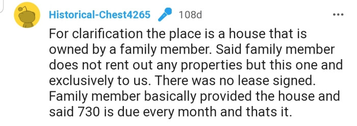 Interestingly, the house is owned by OP's family member. And yet, she's still being forced out by her best friend.