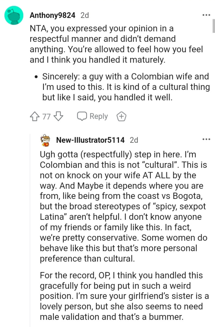 You expressed your opinion in a respectful manner