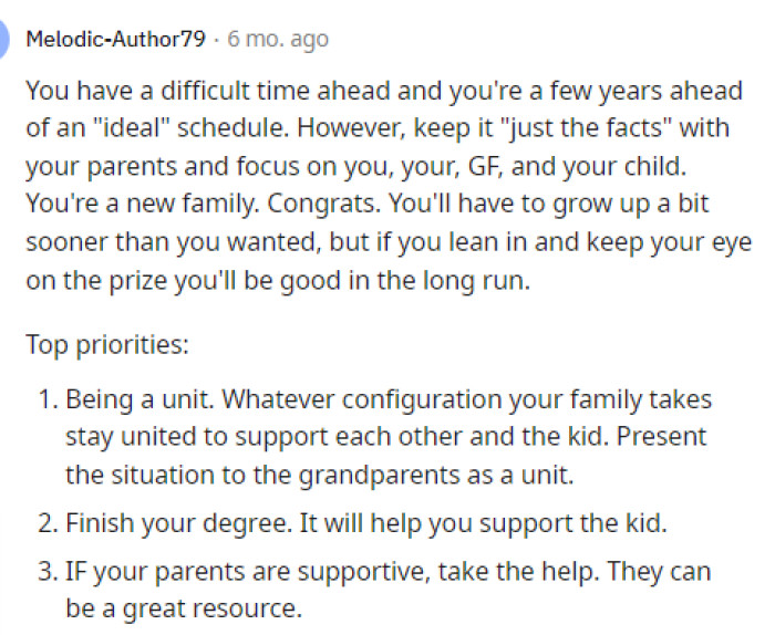 Many comments offered OP valid advice and highlighted important priorities to consider.