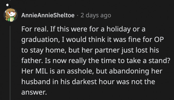 OP chose the smallest pebble to trip on and has hurt her husband beyond measure.