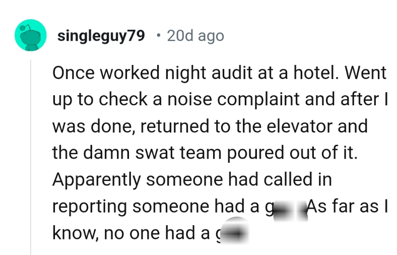 18. The Redditor was sure no one had a gun