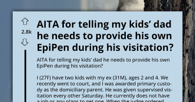 A Mother Asks Her Ex To Buy An EpiPen For Visits - He Refuses