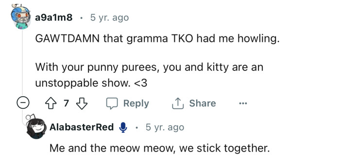 “GAWTDAMN that gramma TKO had me howling.“