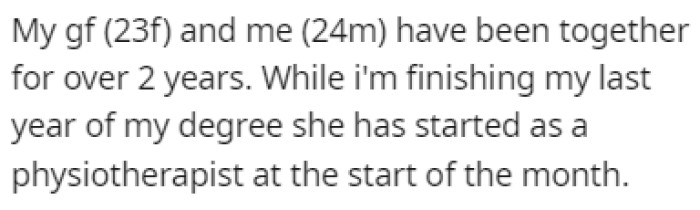 OP and His Girlfriend Have Been Together for Over Two Years