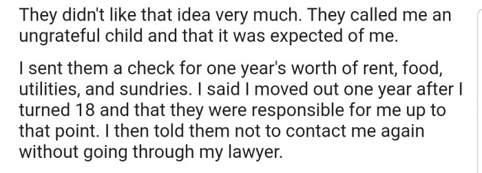 Unfortunately, OP refused to support Mom and Dad's plans and has gone further to alienate herself from them